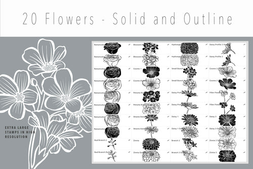 Volume 029 - Procreate Floral Brush Stamps 5 - deloresartcanada