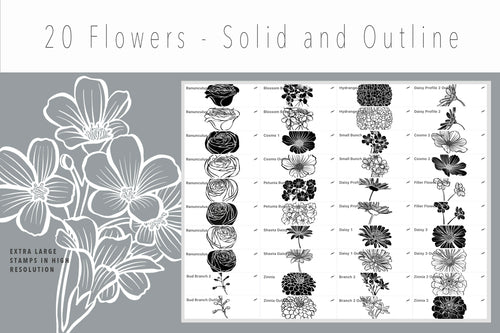 Volume 29 - Procreate Floral Brush Stamps 5