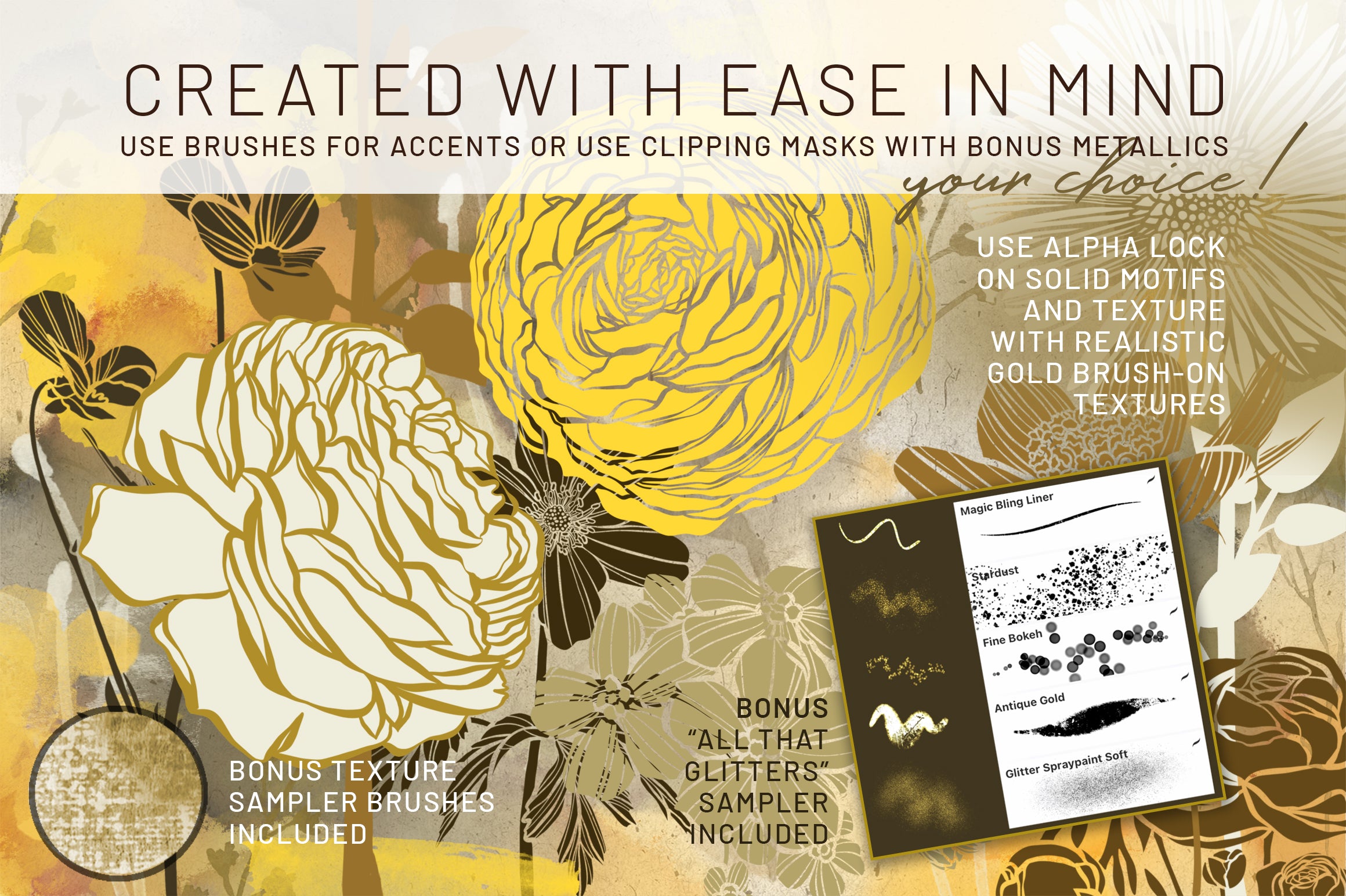 Volume 041 - Procreate Floral Brush Stamps 7