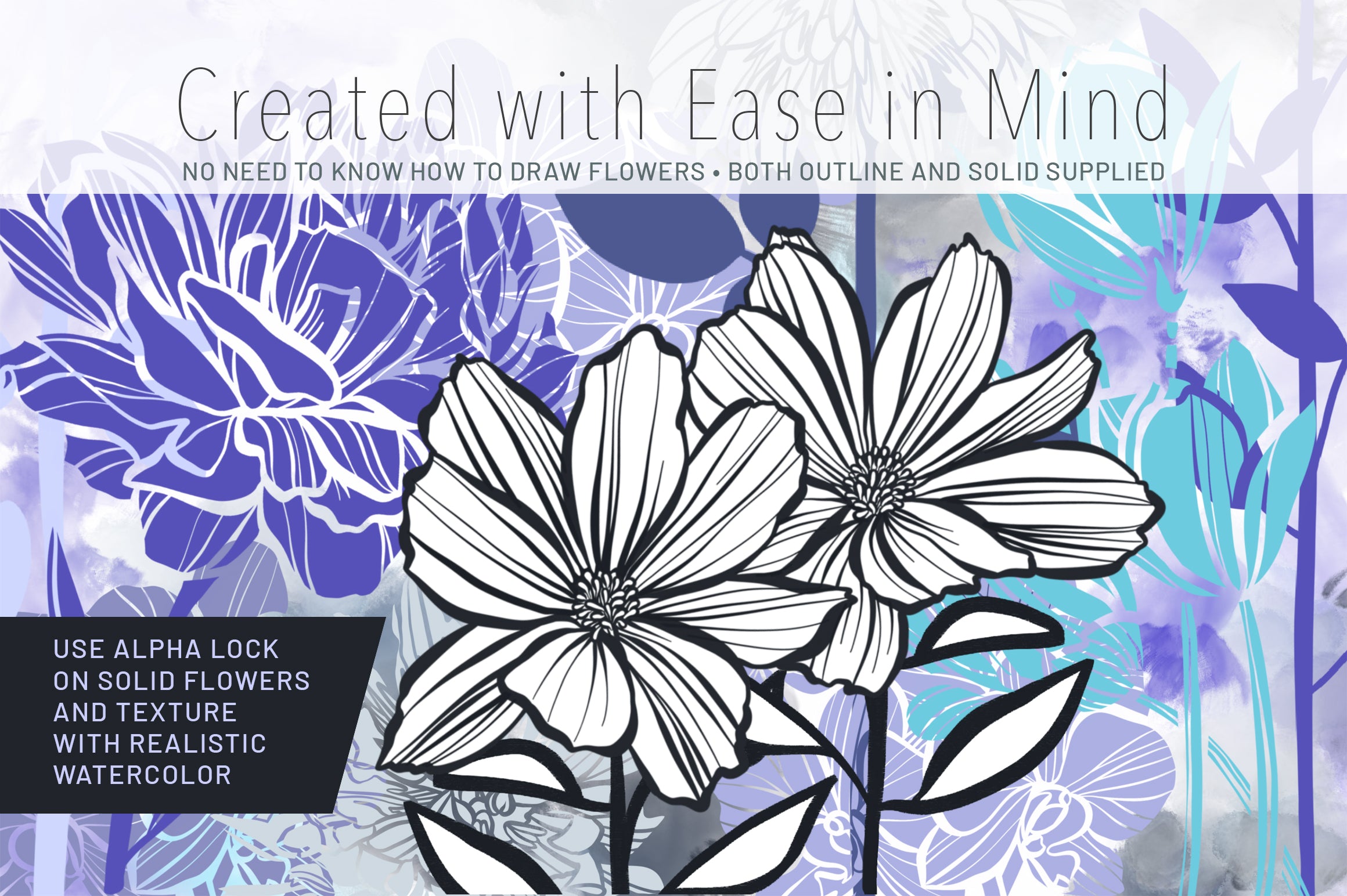 Volume 53 - Procreate Floral Brush Stamps 12