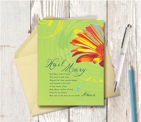0300 Hail Mary Note Card - deloresartcanada