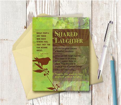 0302 Shared Laughter Note Card - deloresartcanada
