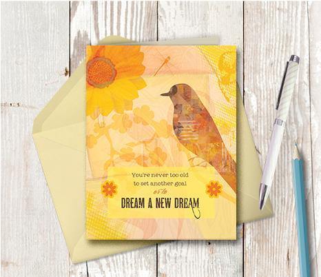 0304 Dream A New Dream Note Card - deloresartcanada