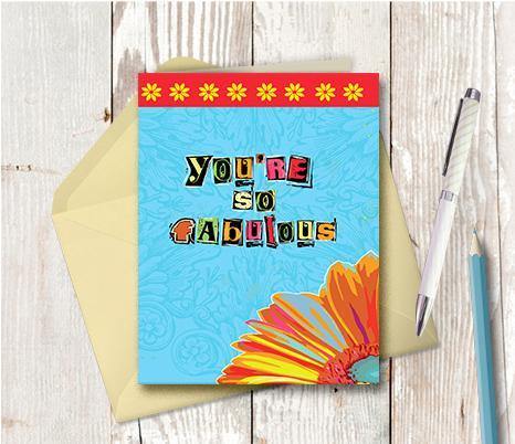 0309  You are So Fabulous Note Card - deloresartcanada