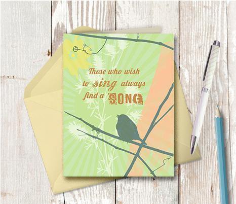 0312 Sing Note Card - deloresartcanada