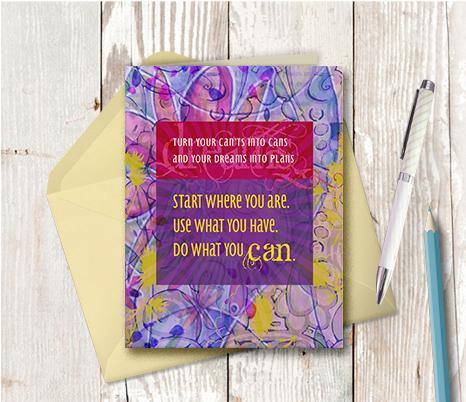 0315 Start Where You Are Note Card - deloresartcanada