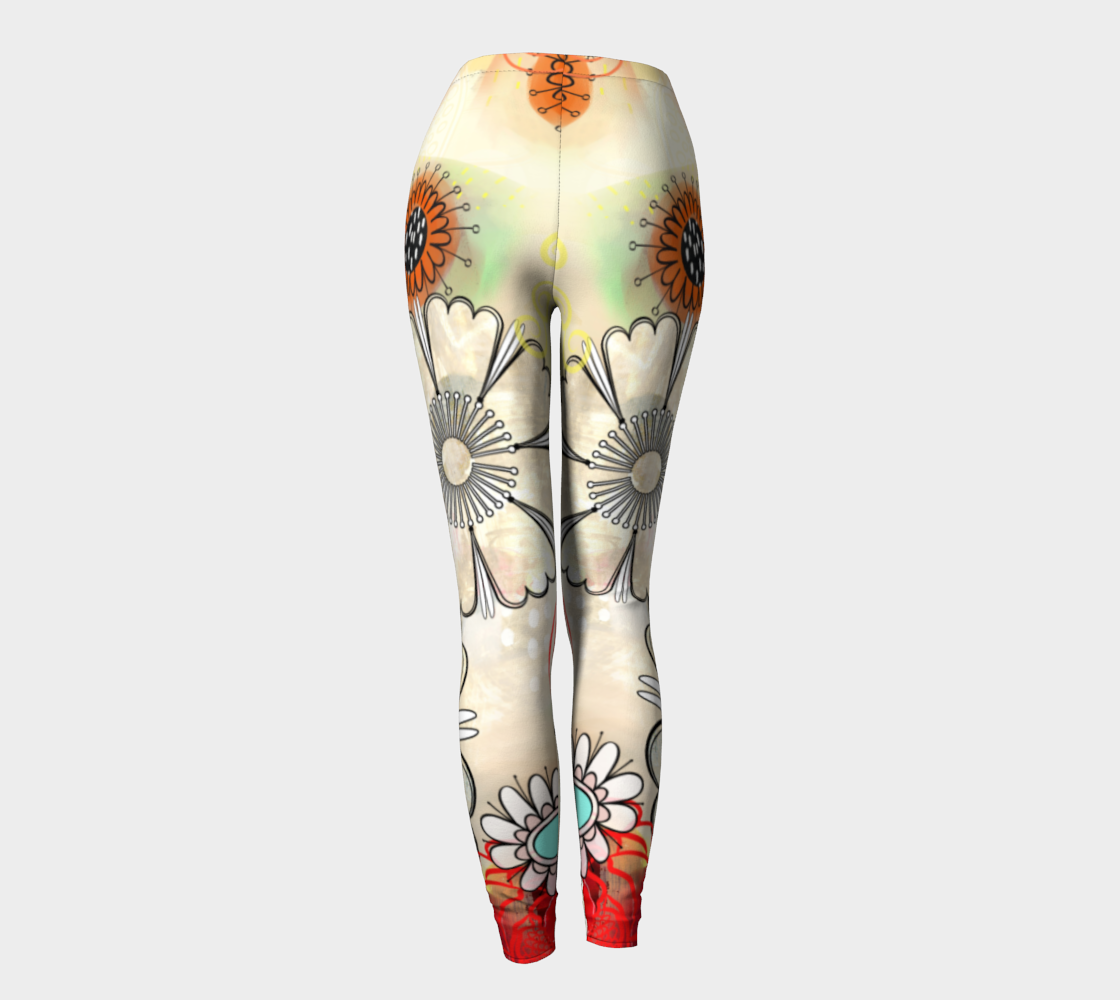 Flower Power Leggings by Deloresart - deloresartcanada