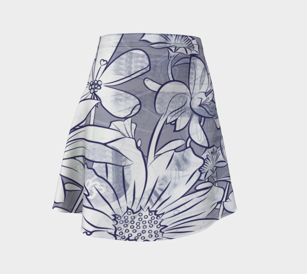 Flower Meadow Flare Skirt by Deloresart