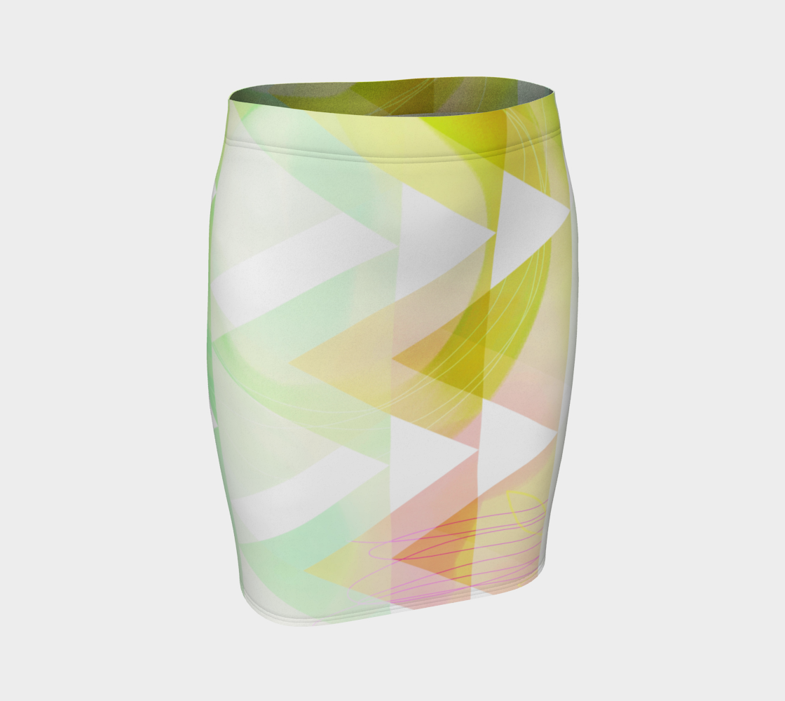 Obtuse Romance Fitted Skirt by Deloresart - deloresartcanada