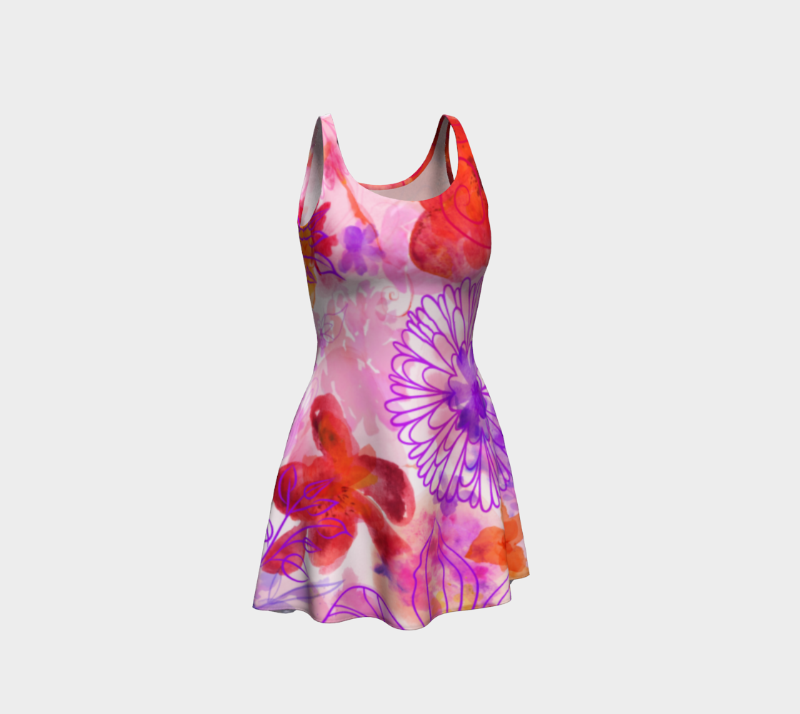 Bouquet of Dreams Flare Dress by Deloresart