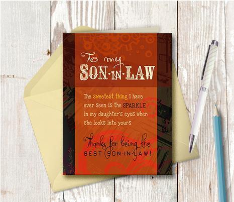 0335 Son In Law Note Card - deloresartcanada