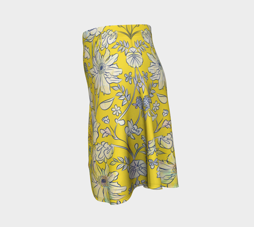 Francella Yellow Flare Skirt by Deloresart