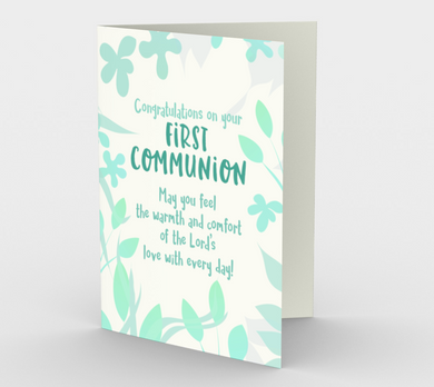 1298. First Communion/Lord's Love  Card by DeloresArt