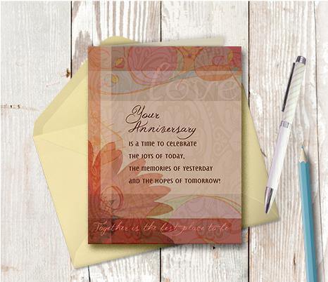 0346 Anniversary Together Best Place To Be Note Card - deloresartcanada