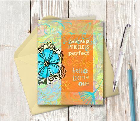 0347  Baby Adorable Priceless Note Card - deloresartcanada