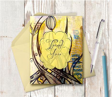 0354 Thanks Note Card - deloresartcanada