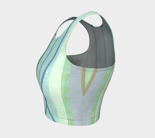 Coaxial Teal Crop Top by Deloresart - deloresartcanada