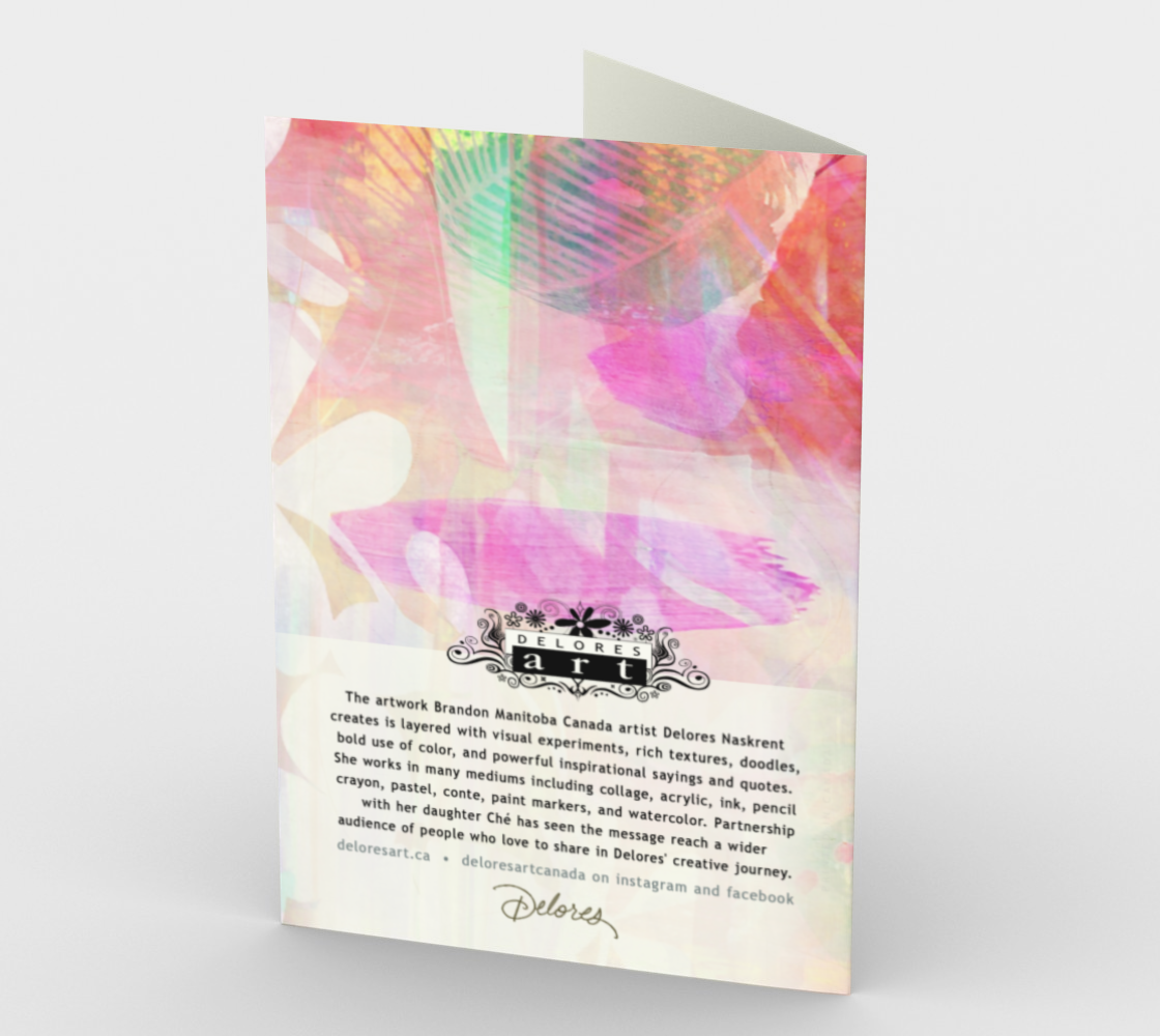 1329 Life Doesn't Have To Be Perfect Card by Deloresart - deloresartcanada