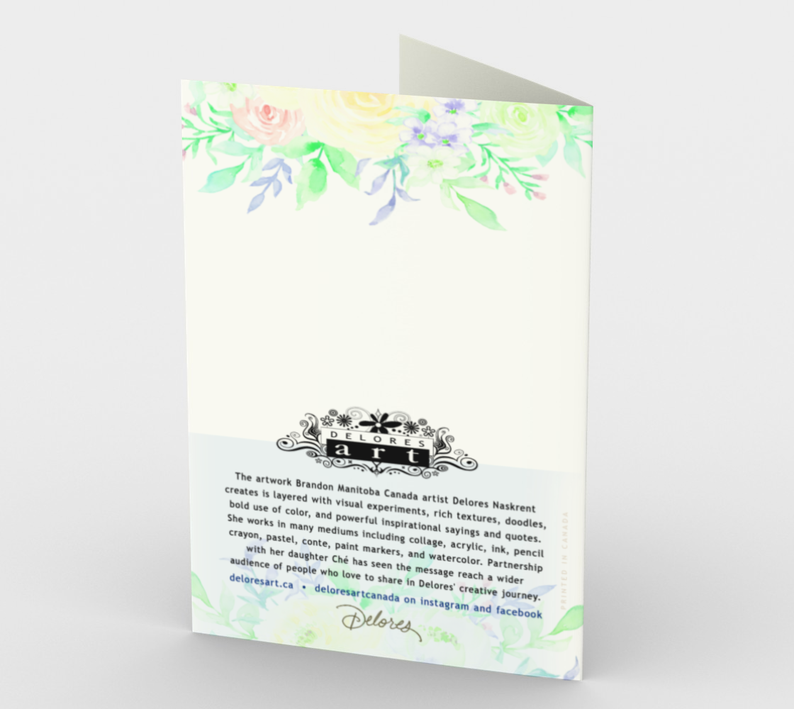 1313. Grant Me Serenity v.9 Floral  Card by DeloresArt