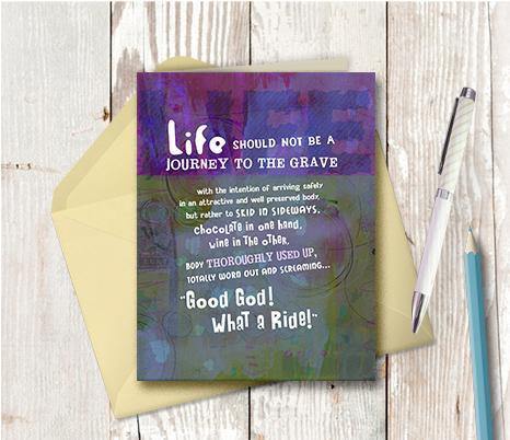 0361 Life Journey Note Card - deloresartcanada