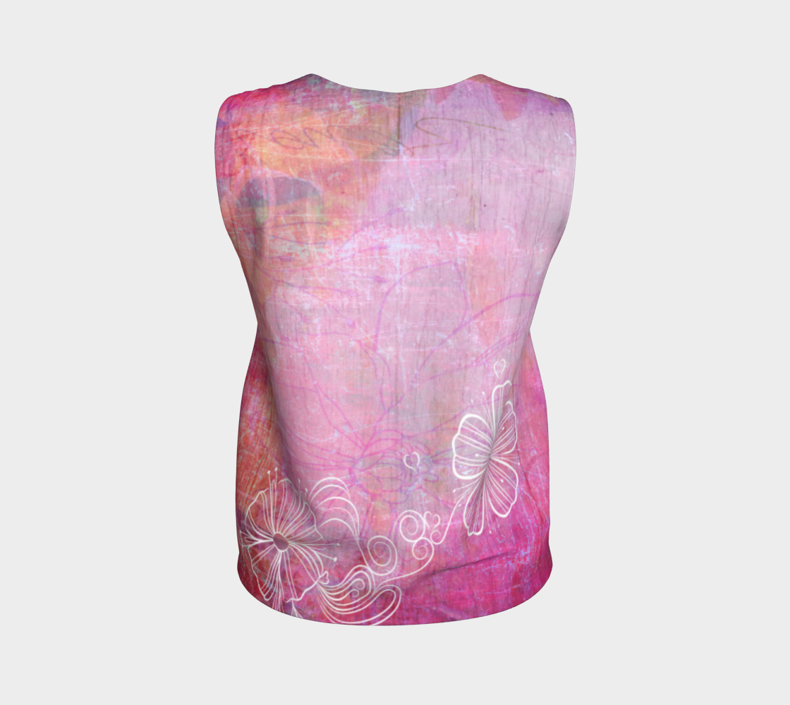 Bra Off Loose Tank by Deloresart in Pinks - deloresartcanada