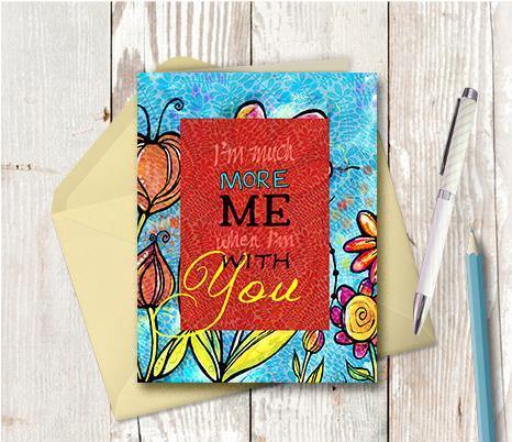0368 Much More Me Note Card - deloresartcanada