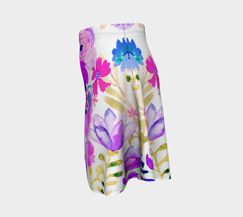 Magentis Floral Flare Skirt by Deloresart