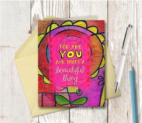 0378 You Are You Note Card - deloresartcanada