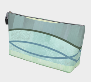 Coaxial Makeup Bag in Teals - deloresartcanada