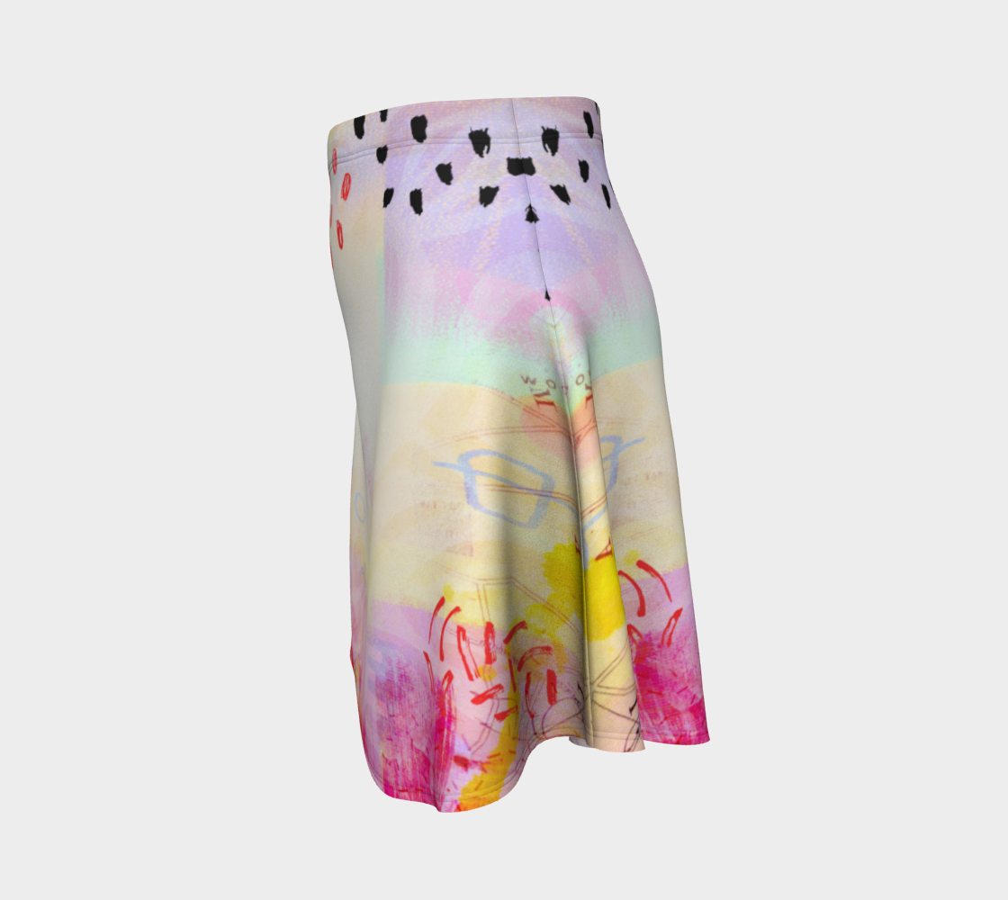 I Love Us Flare Skirt by Deloresart