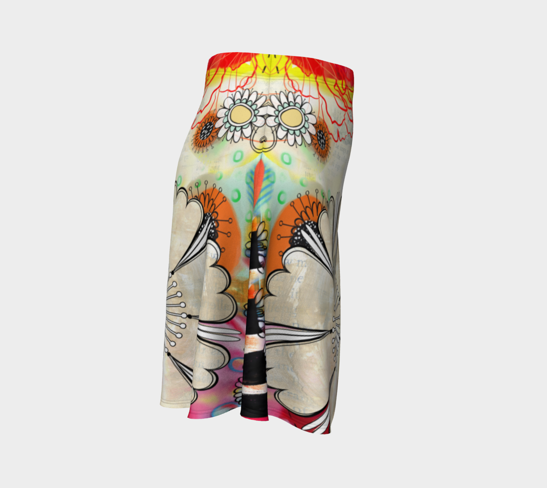 Flower Power Flare Skirt by Deloresart