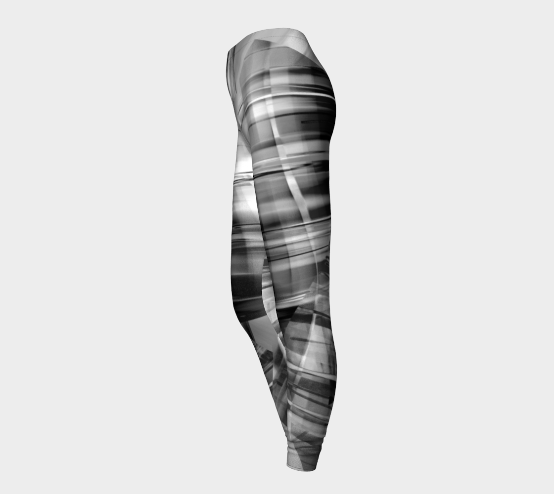 Tartan Cliffs Black Leggings by Deloresart - deloresartcanada