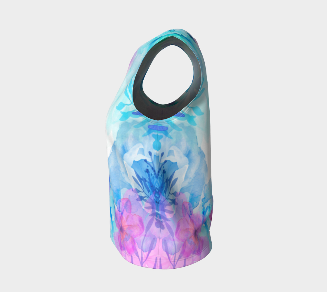 Nature's Bounty Loose Tank in Turquoise and Pink - deloresartcanada
