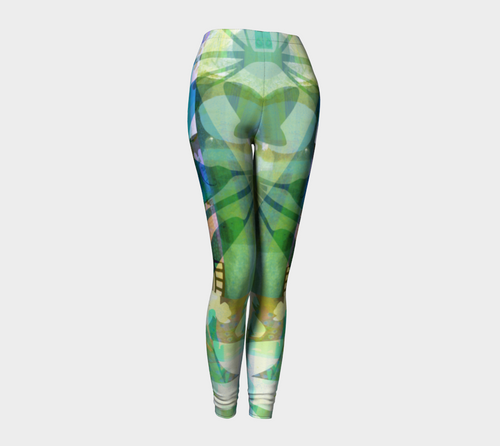 Graceful Sappling Collage Leggings by Deloresart - deloresartcanada