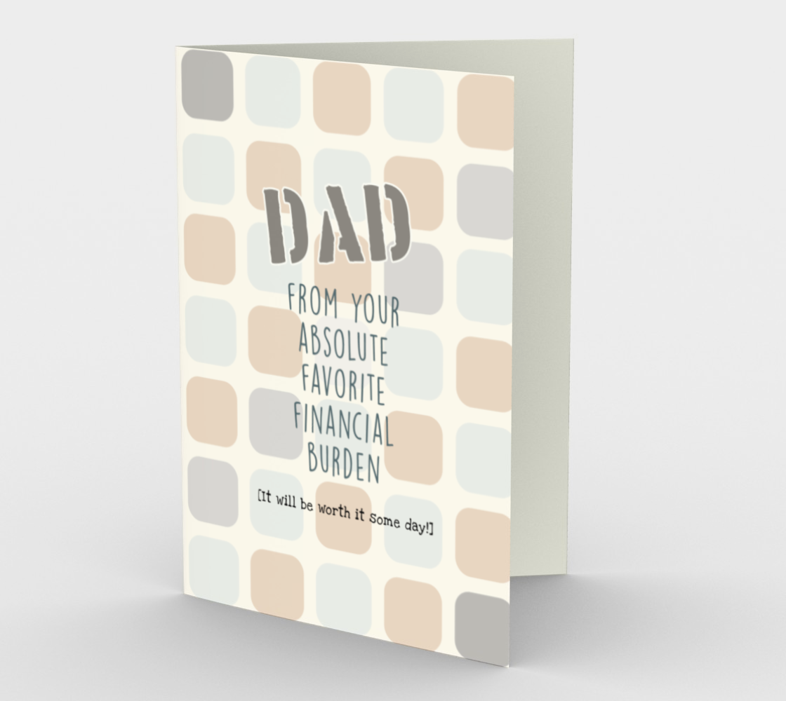 1252. Dad Financial Burden  Card by DeloresArt