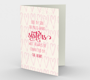 1331 Side by Side, Sisters Are Connected Card by Deloresart - deloresartcanada