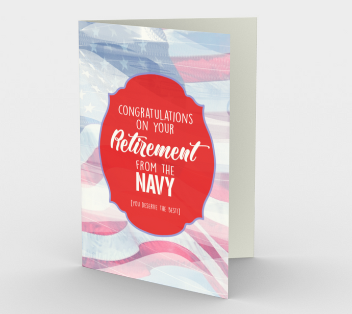 1375 Retirement/Navy Card by Deloresart - deloresartcanada