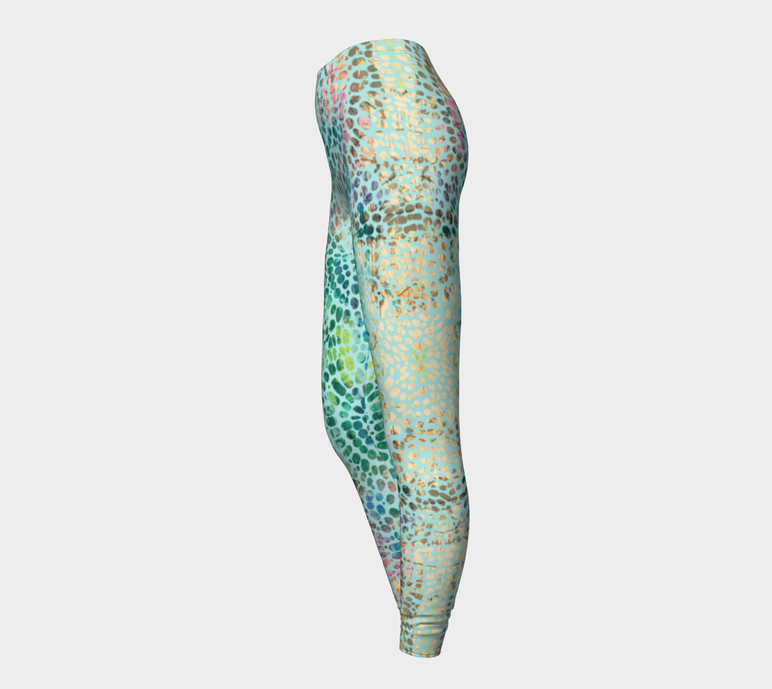 Earth Message Green Leggings - deloresartcanada