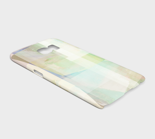 Del 490D Square Off Textured Purples And Greens Device Case - deloresartcanada