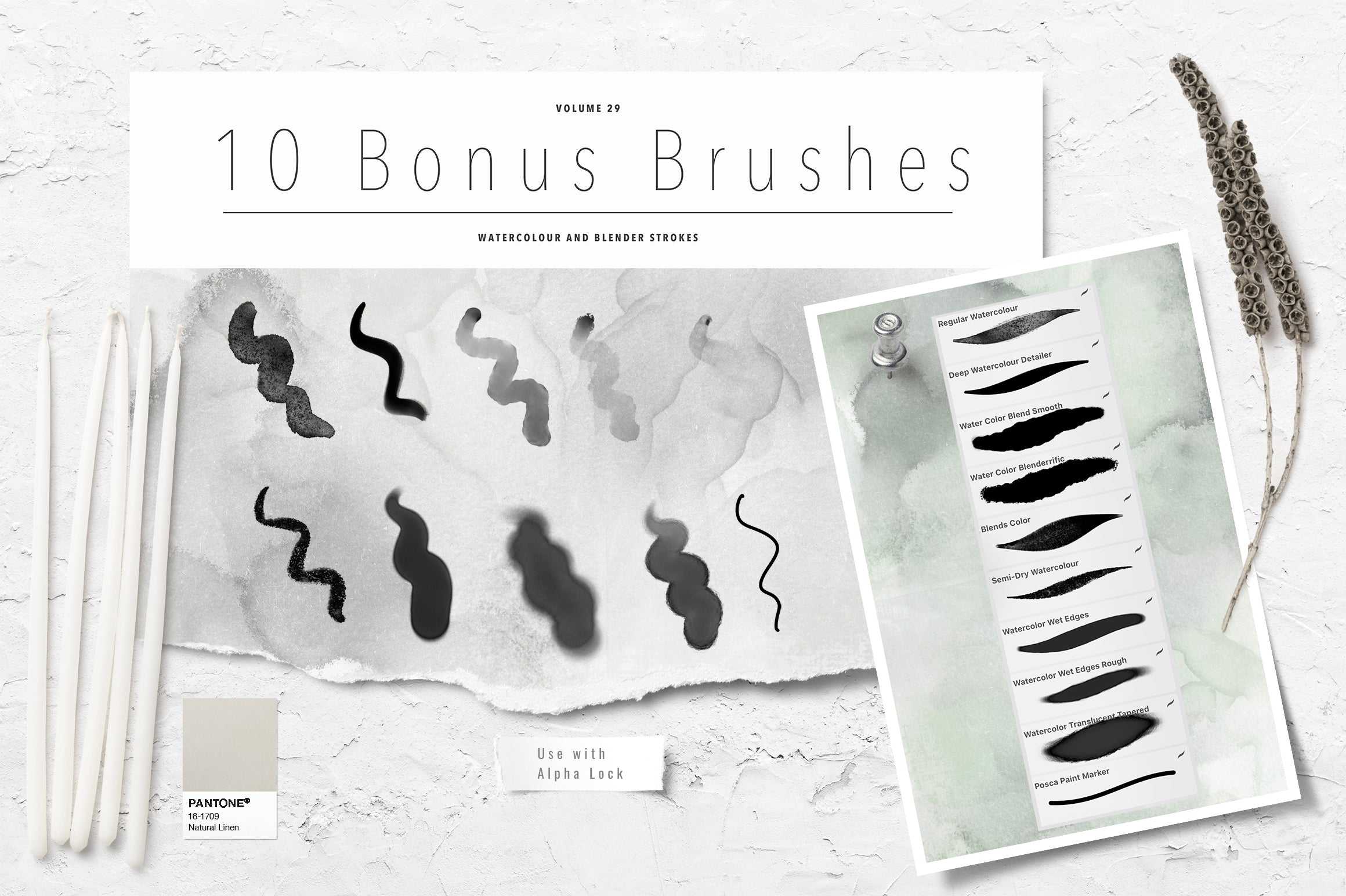 Volume 29 - Procreate Floral Brush Stamps 5