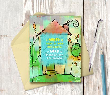 0401 Home Love And Dreams Note Card - deloresartcanada