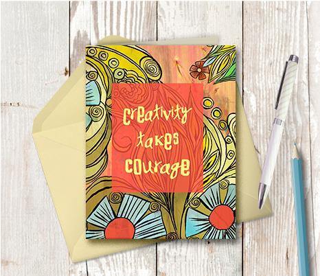 0405 Creativity Takes Courage Note Card