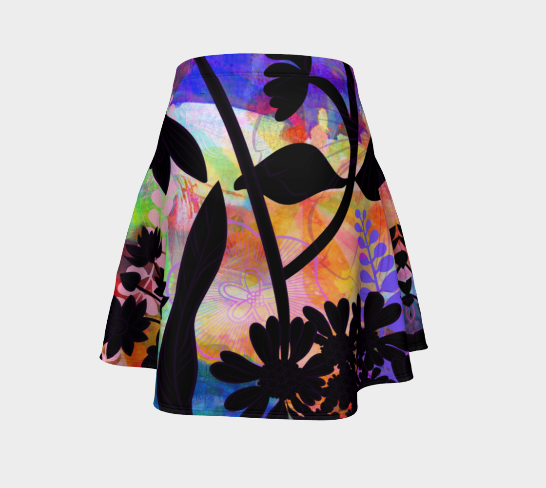 Hawaii Hibiscus Flare Skirt by Deloresart