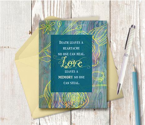 0409 Death Leaves A Heartache Note Card - deloresartcanada