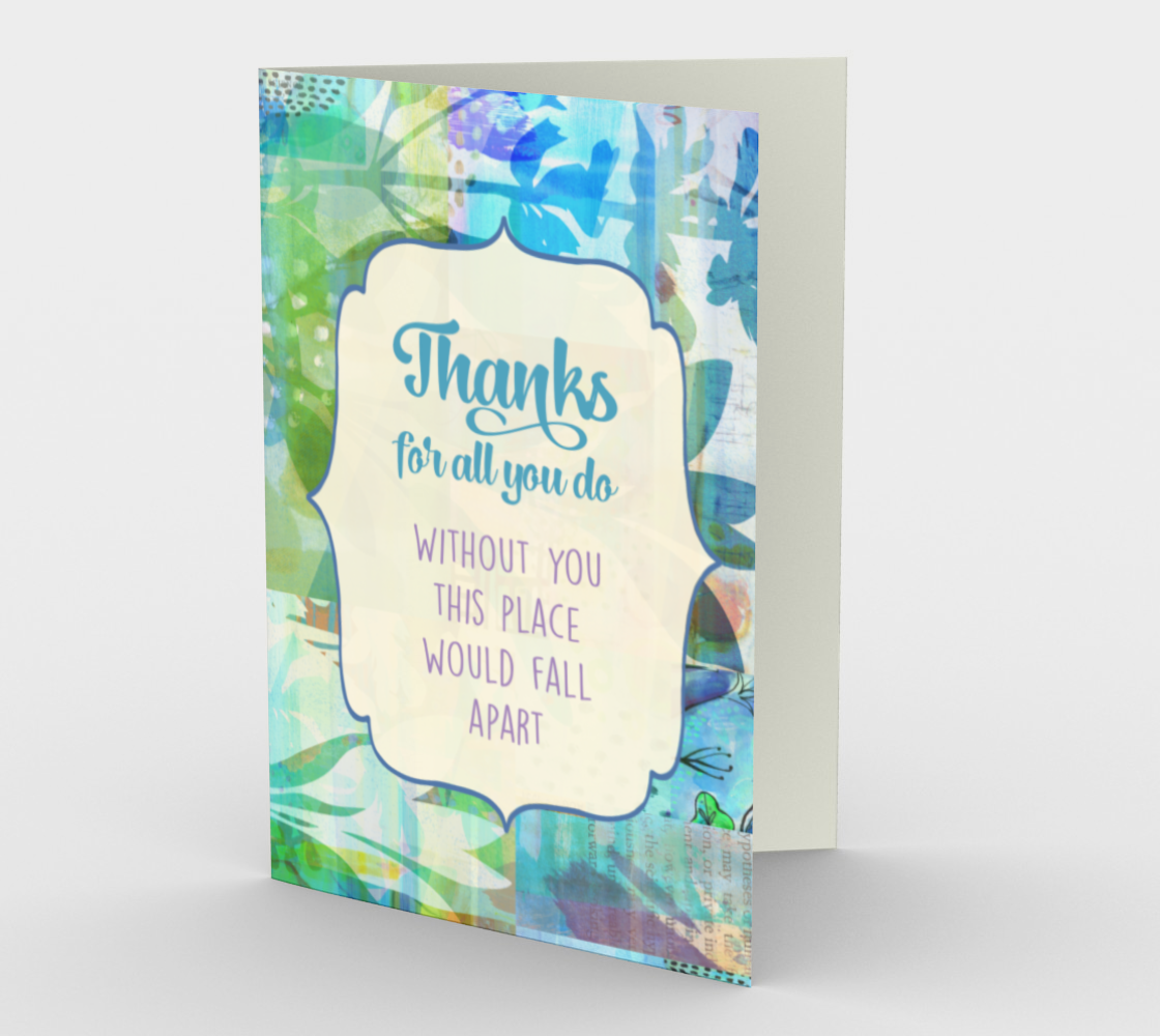 1176. Thanks For All You Do Card by Deloresart - deloresartcanada
