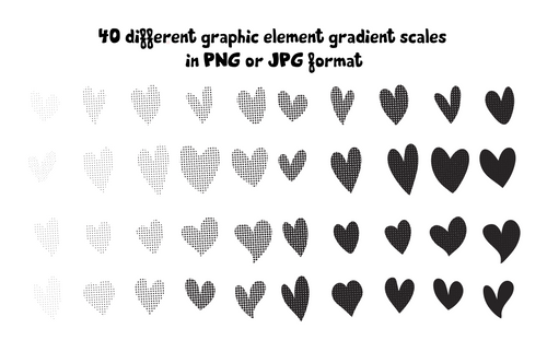 Volume 20 Halftone Hearts Assortment - deloresartcanada