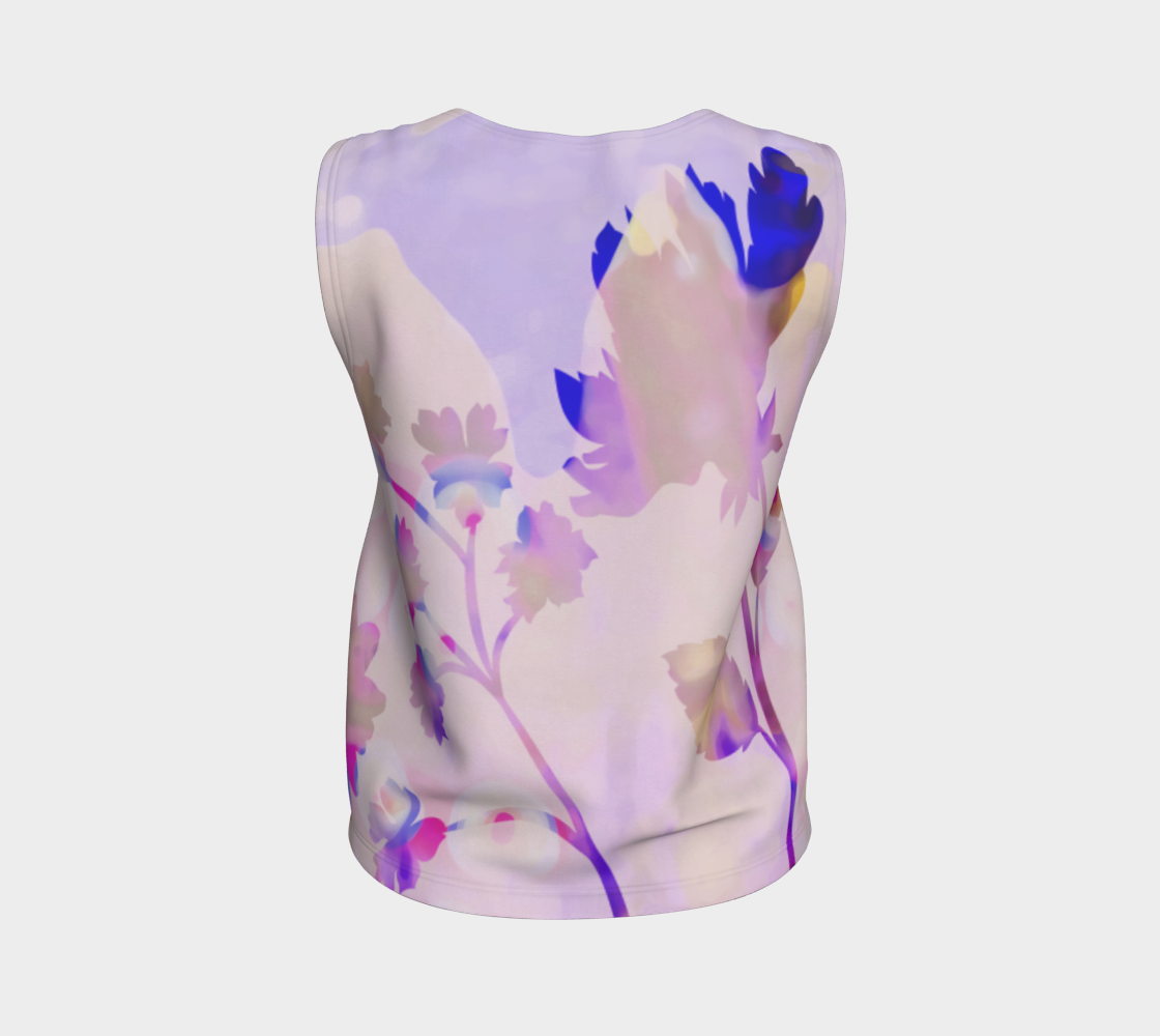 Breezy Blooms Loose Tank by Deloresart in Purples - deloresartcanada
