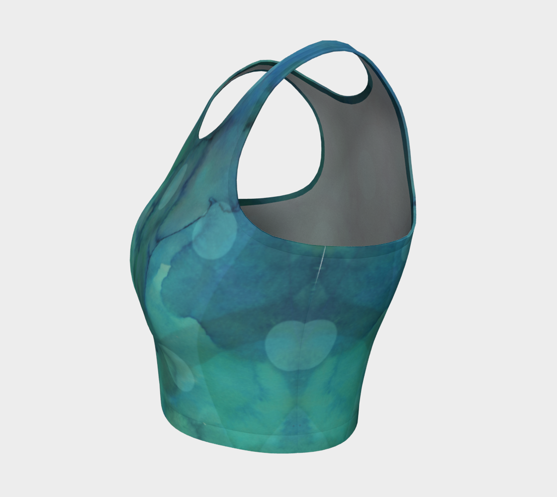 Because of You Greens Crop Top by Deloresart - deloresartcanada