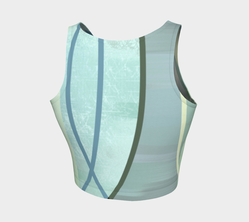 Coaxial Teal Crop Top by Deloresart - deloresartcanada
