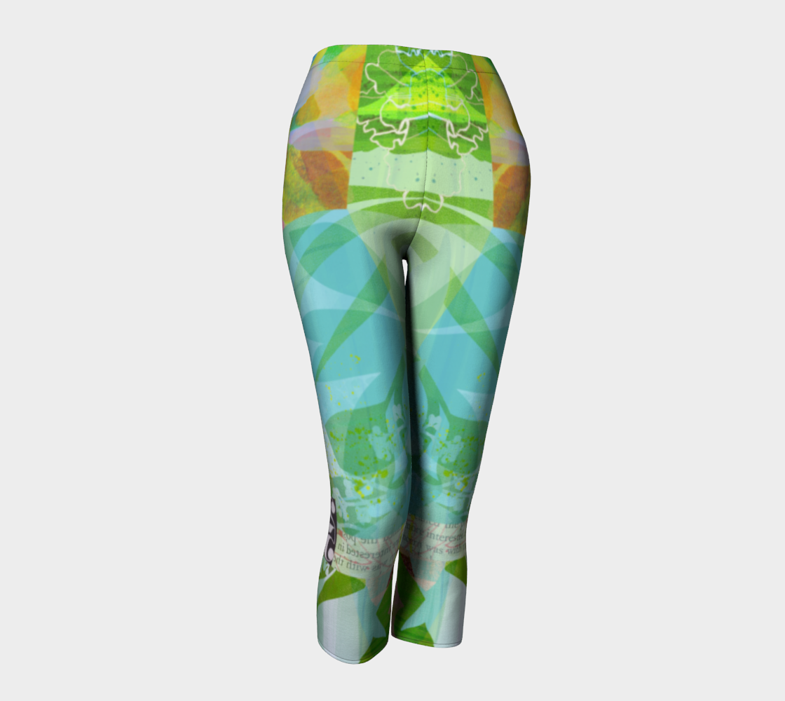 Abounding Alder Collage Capris by Deloresart - deloresartcanada